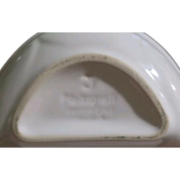 Vintage Pfaltzgraff Oval Medley White Buff Divided Vegetable Bowl 10in - Picture 5 of 5